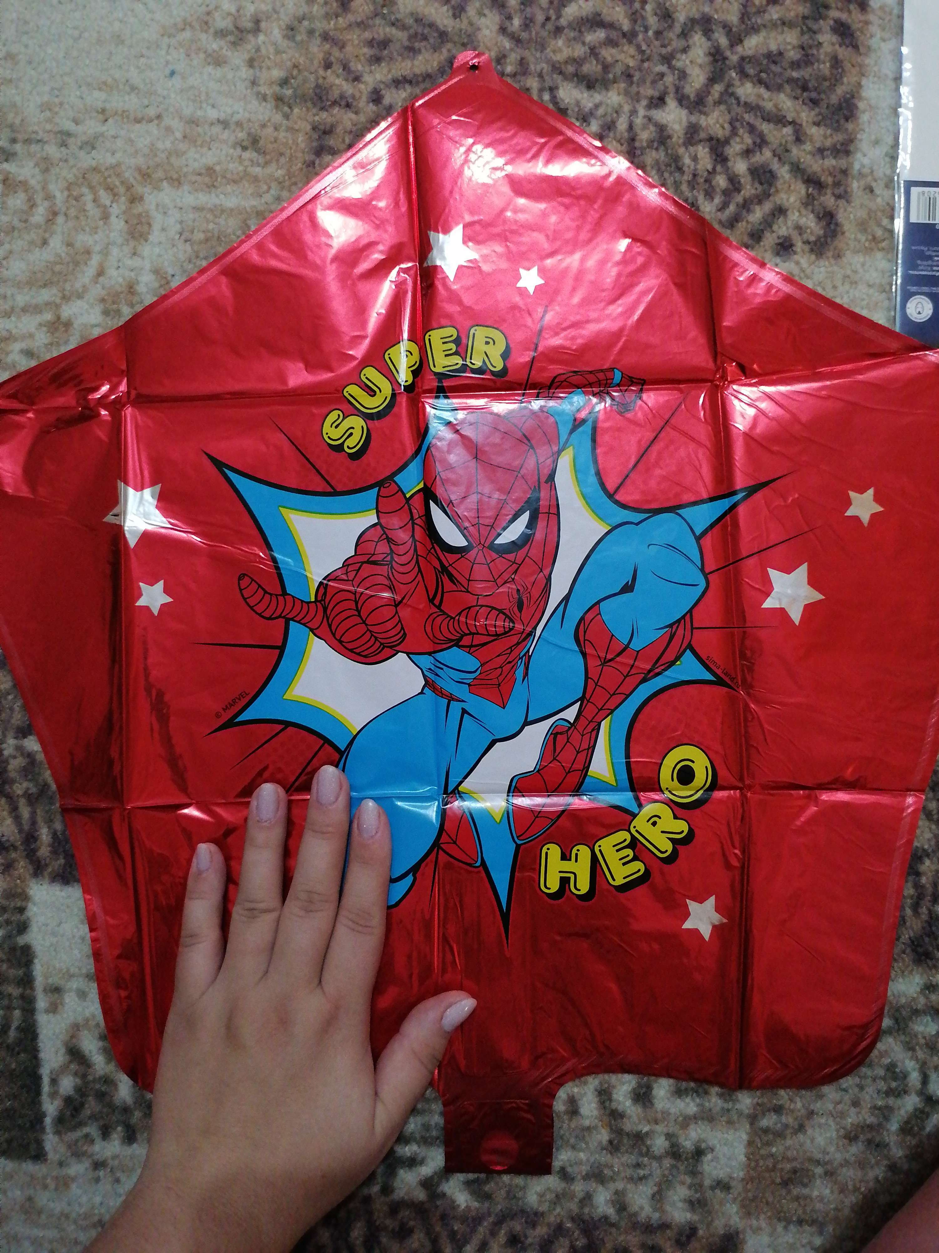 Фотография покупателя товара Шар воздушный "Супермен", 16 дюйм, фольгированный, Человек-паук - Фото 2
