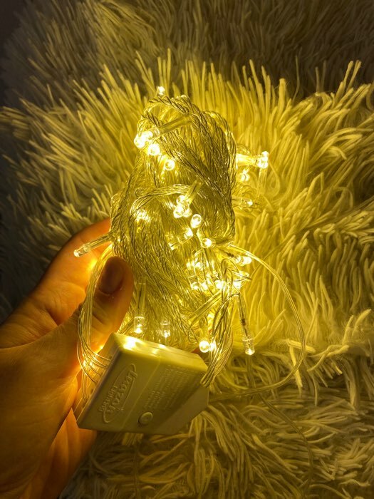 Фотография покупателя товара Гирлянда «Нить» 10 м, IP20, тёмная нить, 100 LED, свечение мульти, 8 режимов, 220 В - Фото 71