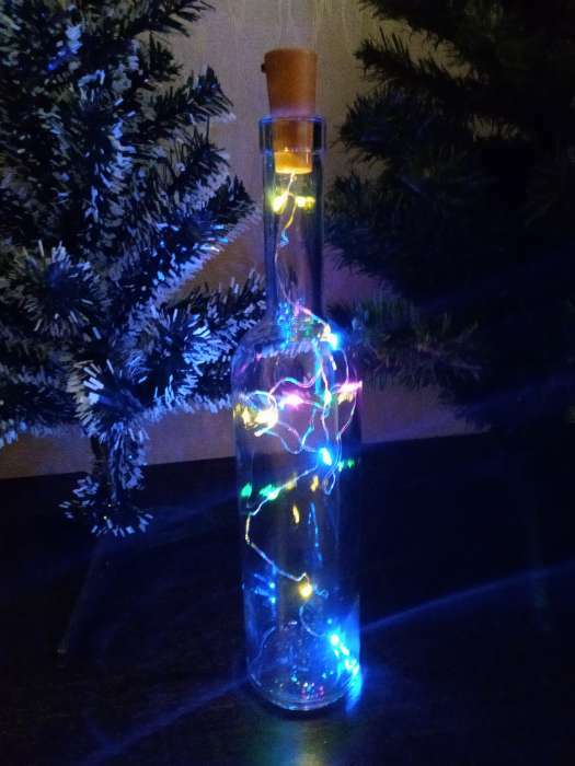 Фотография покупателя товара Гирлянда «Нить» 1 м роса с пробкой, IP20, серебристая нить, 10 LED, свечение тёплое белое, LR44х3 - Фото 76