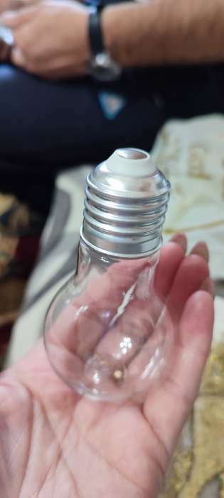 Фотография покупателя товара Бутылочка для хранения «Лампочка», 80 мл, цвет серебряный/прозрачный - Фото 7