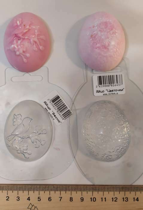 Фотография покупателя товара Пластиковая форма "Яйцо Цветочки" 5,5х4,5 см