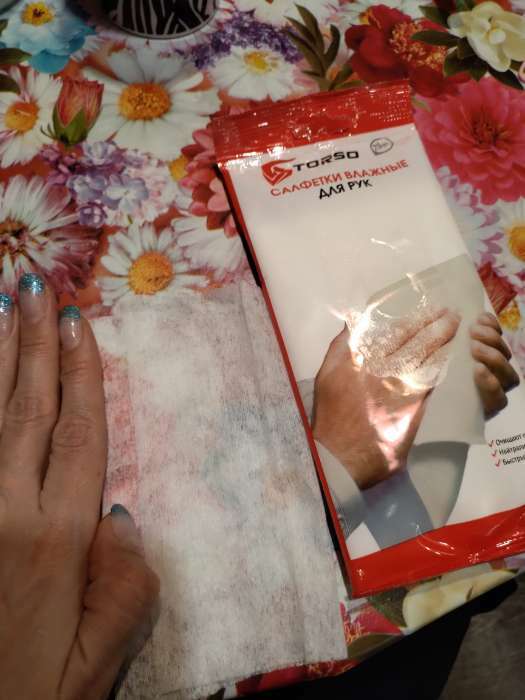 Фотография покупателя товара Влажные салфетки TORSO, для очистки рук, 25 шт, 15×16см