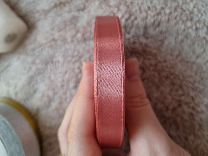 Фотография покупателя товара Лента атласная, 6 мм × 23 ± 1 м, цвет розовый антик №102 - Фото 2
