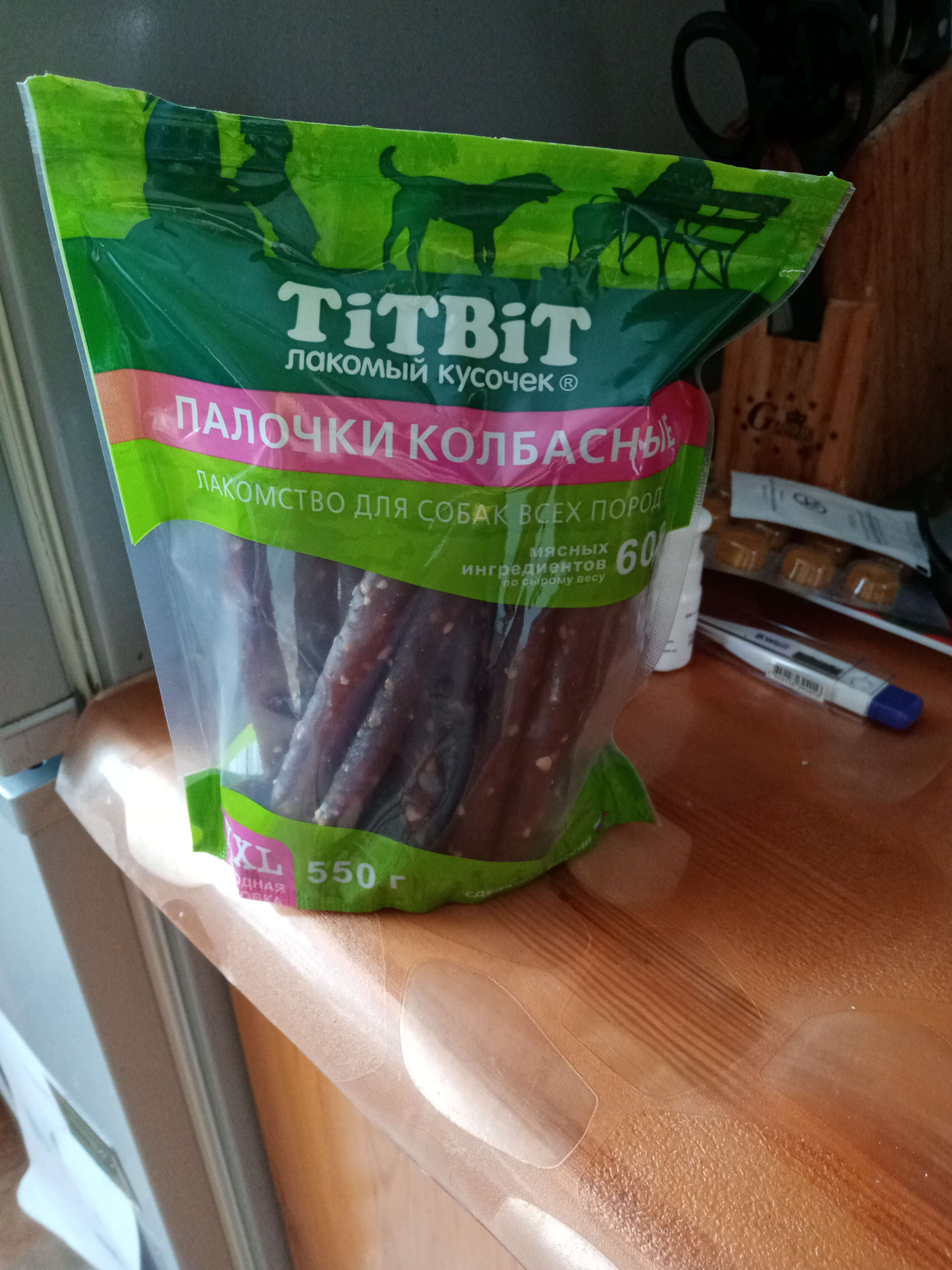 Фотография покупателя товара Лакомство TitBit для собак Палочки колбасные, для всех пород, 550 г - Фото 2