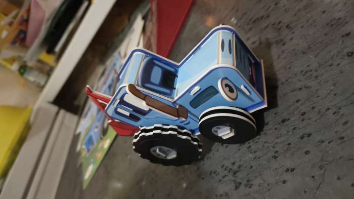 Фотография покупателя товара 3D конструктор из пенокартона, Синий трактор, 2 листа - Фото 2