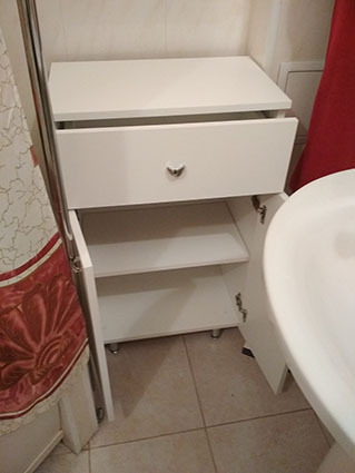 Фотография покупателя товара Комод для ванной комнаты "Вега 5001" белый, 50 х 30,3 х 85,4 см - Фото 11