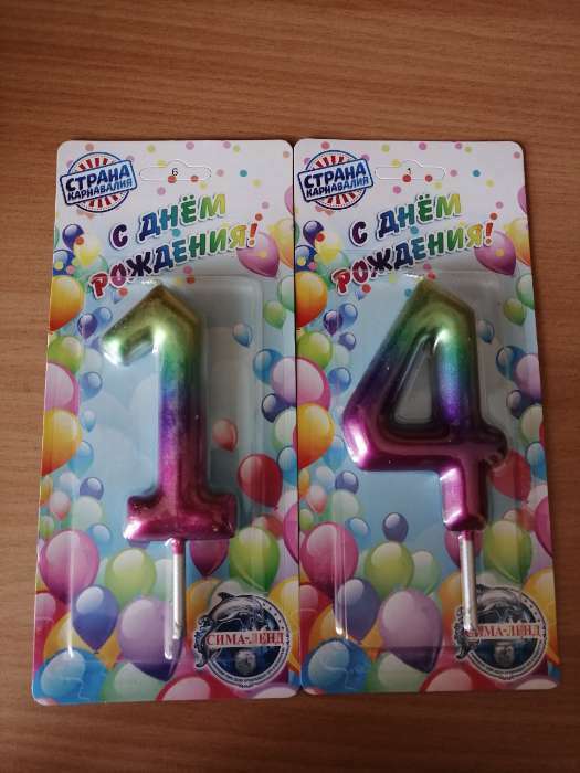 Фотография покупателя товара Свеча в торт на день рождения «‎Цветное конфетти»‎, цифра "8", 5.5 см - Фото 58