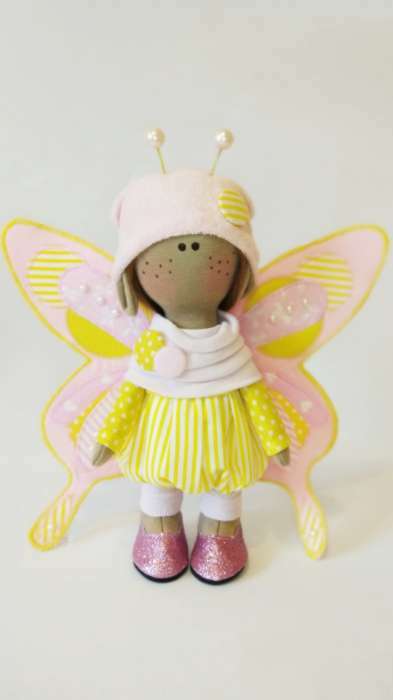 Фотография покупателя товара Туфли для куклы «Блёстки», длина подошвы: 7 см, цвет розовый - Фото 2