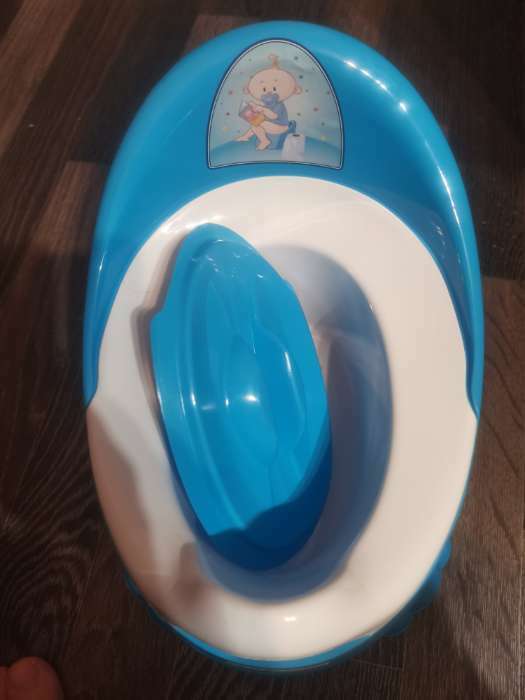 Фотография покупателя товара Горшок детский антискользящий «Бэйби-Комфорт» с крышкой, съёмная чаша, цвет голубой, синий - Фото 10