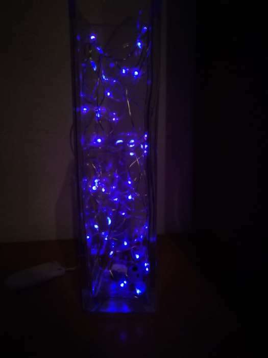 Фотография покупателя товара Гирлянда «Нить» 5 м роса, IP20, серебристая нить, 50 LED, свечение фиолетовое, CR2032х2 - Фото 12