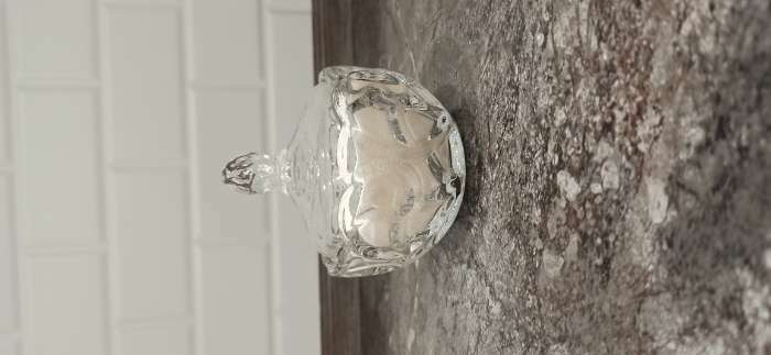 Фотография покупателя товара Сахарница стеклянная с крышкой «Изгибы», 260 мл, 10,5×11,5 см - Фото 1