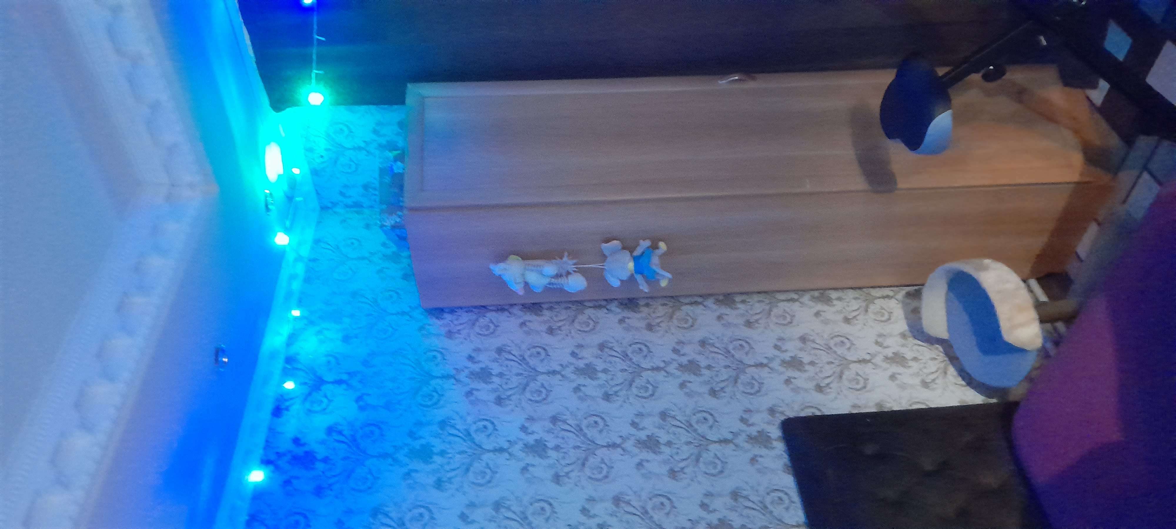 Фотография покупателя товара Гирлянда «Нить» 20 м, IP20, тёмная нить, 200 LED, свечение синее, 8 режимов, 220 В - Фото 63