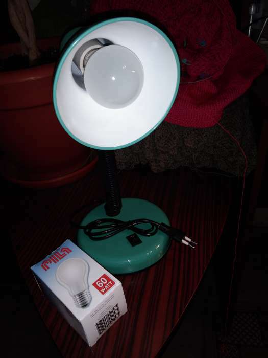 Фотография покупателя товара Лампа настольная Е27, с выкл. (220В) черная (203В) RISALUX - Фото 1