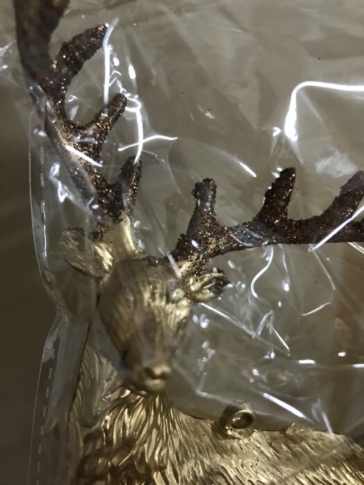 Фотография покупателя товара Украшение ёлочное "Благородный олень" (набор 2 шт) 8х15 см, золото - Фото 44
