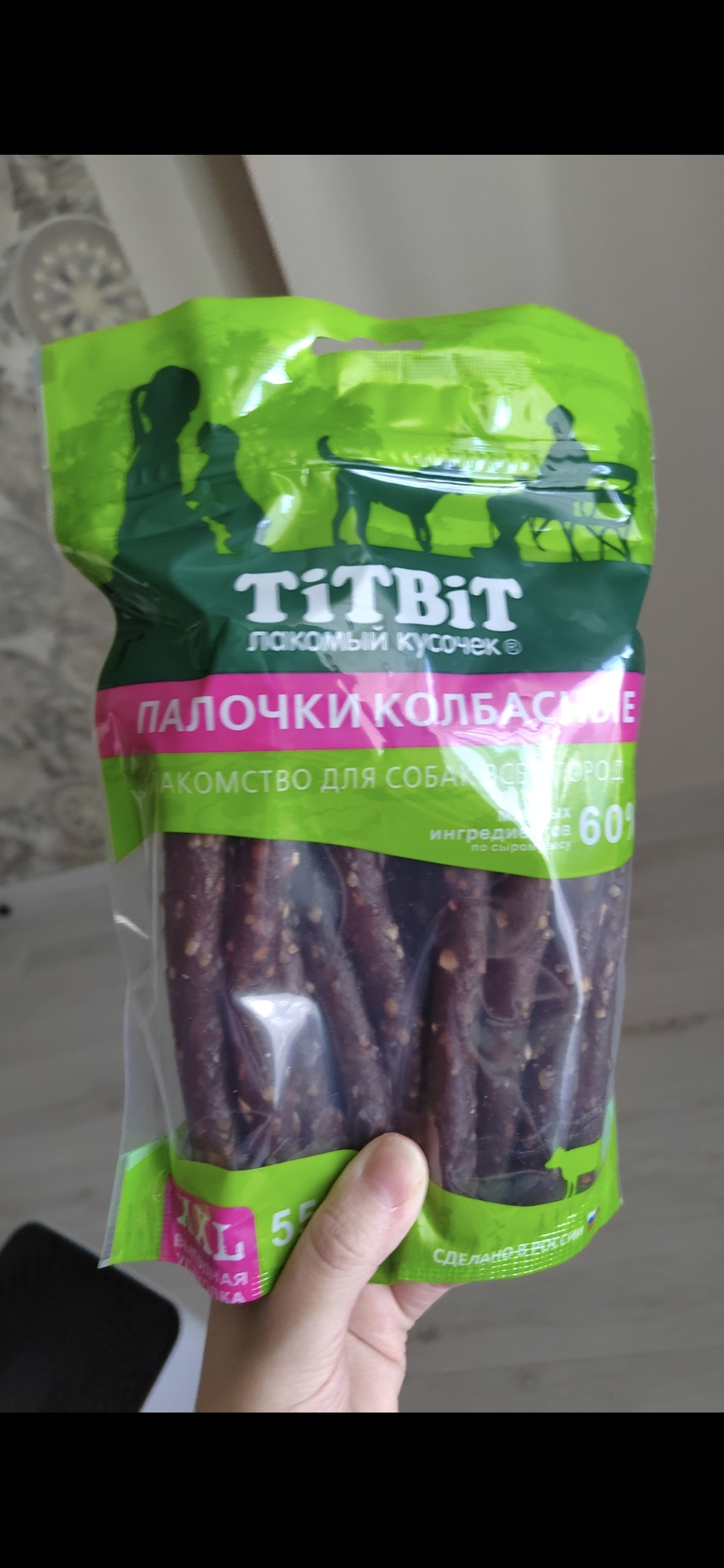 Фотография покупателя товара Лакомство TitBit для собак Палочки колбасные, для всех пород, 550 г - Фото 1