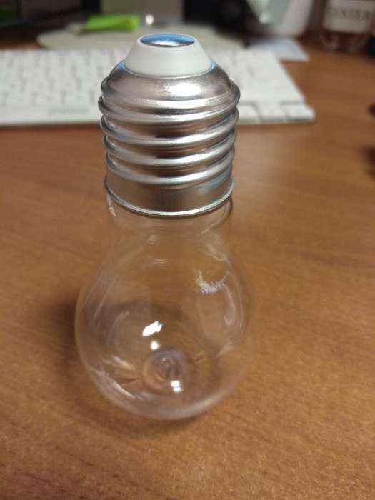 Фотография покупателя товара Бутылочка для хранения «Лампочка», 80 мл, цвет серебряный/прозрачный - Фото 2