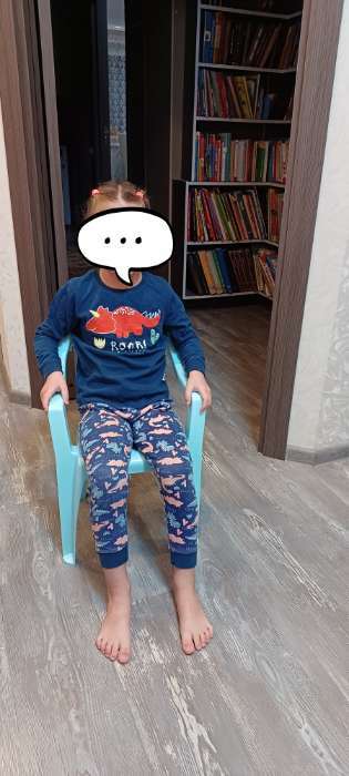 Фотография покупателя товара Детский стульчик, высота до сиденья 27,5 см, цвет голубой