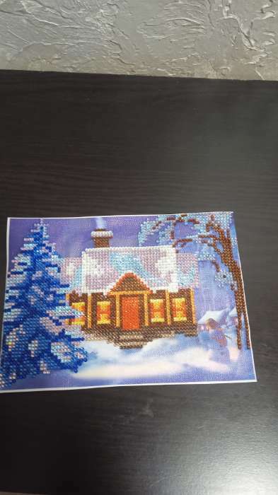 Фотография покупателя товара Новогодняя алмазная мозаика с частичным заполнением «Новый год. Зимушка», 15 х 21 см - Фото 2