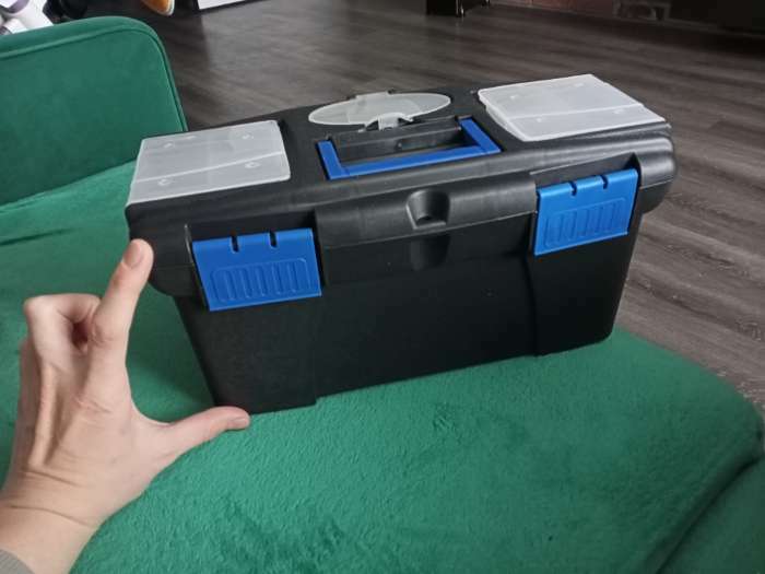 Фотография покупателя товара Ящик для инструмента ТУНДРА, 13", 320 х 175 х 160 мм, пластиковый, два органайзера