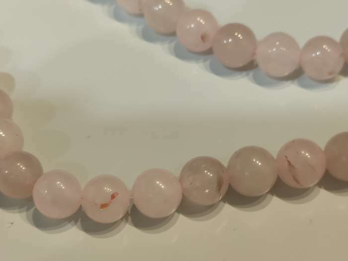 Фотография покупателя товара Бусины на нити шар №8 "Кварц розовый", 46 бусин, +/-39см - Фото 3