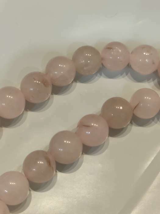 Фотография покупателя товара Бусины на нити шар №8 "Кварц розовый", 46 бусин, +/-39см - Фото 4