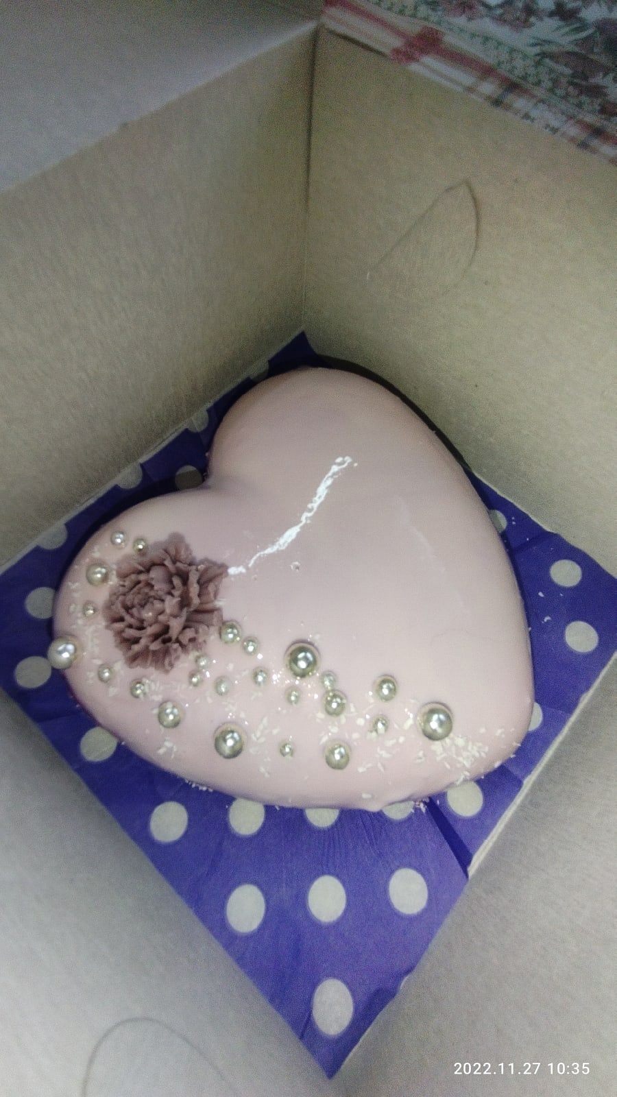 Фотография покупателя товара Форма для выпечки и муссовых десертов KONFINETTA «Сердце», силикон, 15,5×15,5×5,5 см, цвет белый