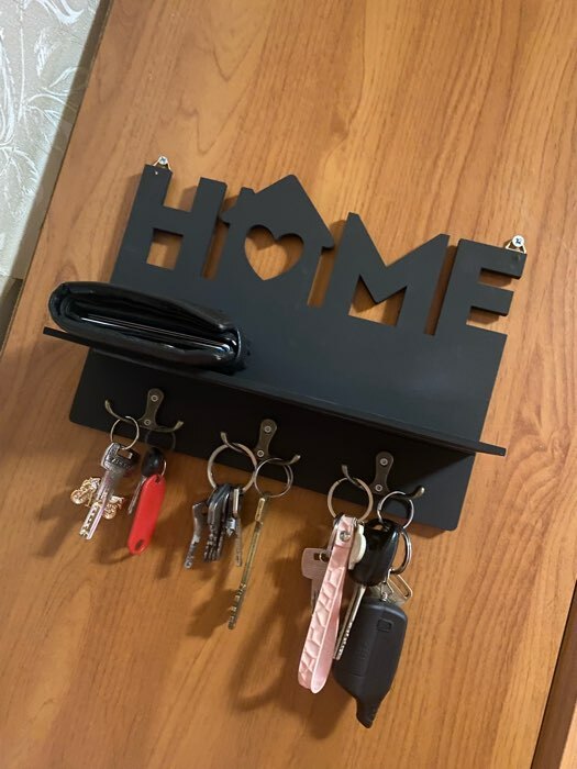 Фотография покупателя товара Ключница настенная Home, чёрная - Фото 2