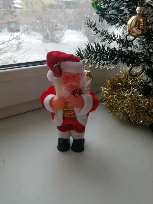 Фотография покупателя товара Дед Мороз "Со свечой, в красной шубке" 15 см, микс