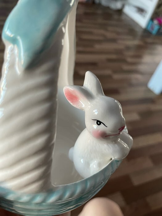 Фотография покупателя товара Конфетница Доляна «Зайка», 350 мл, цвет голубой - Фото 6