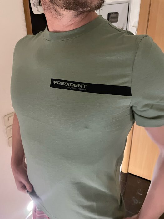 Фотография покупателя товара Футболка President, размер L, зеленый - Фото 4