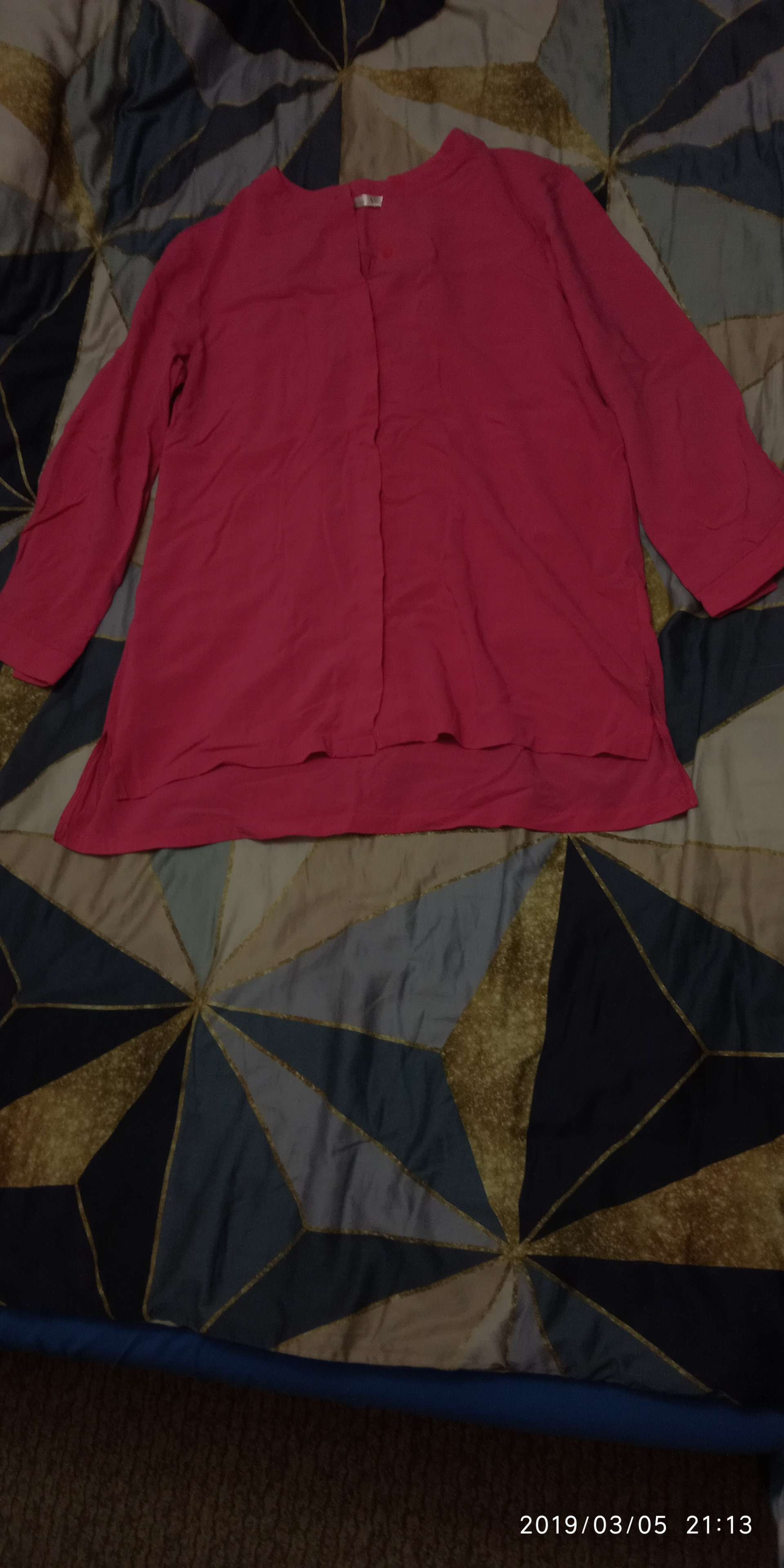 Фотография покупателя товара Блуза женская, размер 50, рост 168 см, цвет фуксия (арт. 1552 С+) - Фото 1
