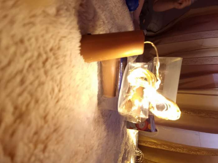 Фотография покупателя товара Гирлянда «Нить» 1 м роса с пробкой, IP20, серебристая нить, 10 LED, свечение тёплое белое, LR44х3 - Фото 71