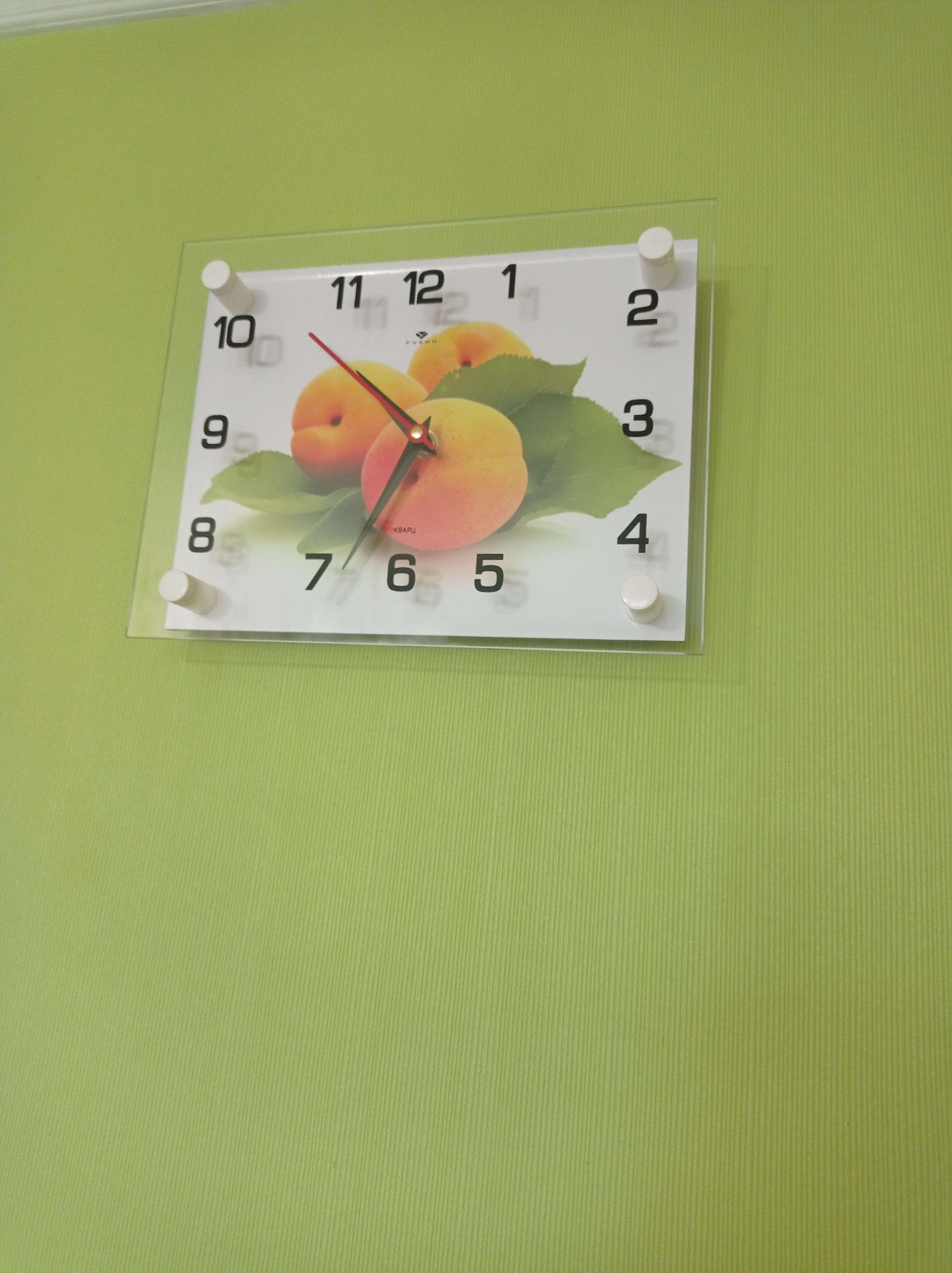 Фотография покупателя товара Часы настенные: Кухня, "Персики", бесшумные, 20 х 26 см