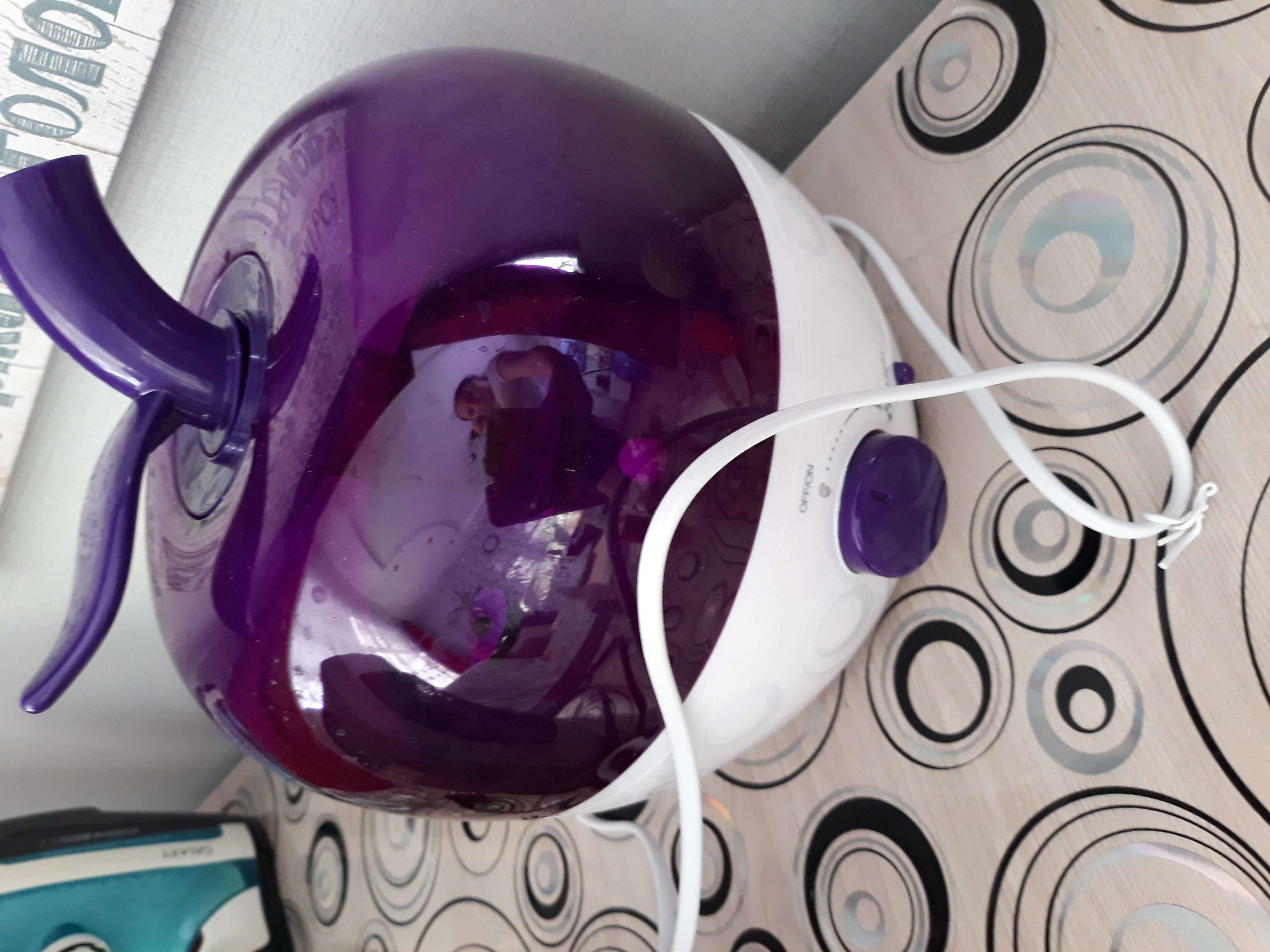 Фотография покупателя товара Увлажнитель воздуха Luazon LHU-02, ультразвуковой, 2.4 л, 25 Вт, бело-фиолетовый - Фото 9