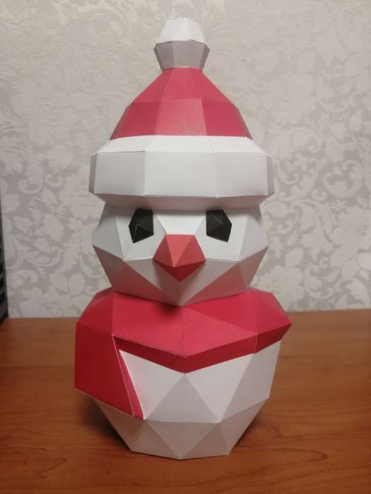 Фотография покупателя товара Набор для создания полигональной фигуры «Снеговик», 32.5 х 44 см - Фото 4