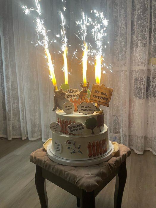 Фотография покупателя товара Свечи фонтаны для торта "Неон", 12,5 см, 40 секунд, цветное пламя, 4 шт - Фото 32
