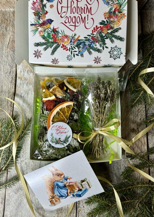 Фотография покупателя товара Коробка складная «Новогодняя ботаника», 14 х 14 х 3.5 см, Новый год - Фото 1