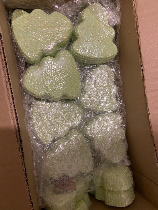 Фотография покупателя товара Бомбочка для ванны "Ёлочка" с ароматом мандарина, зелёная, 120 гр - Фото 18
