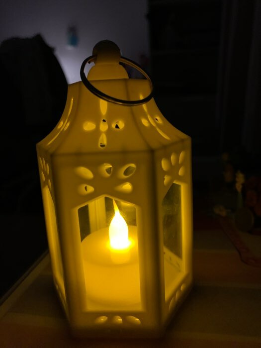 Фотография покупателя товара Ночник "Фонарь со свечей" LED от батареек белый 6х7х11,5 см RISALUX - Фото 1