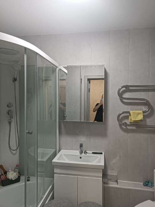 Фотография покупателя товара Зеркало-шкаф для ванной комнаты "Виктория 60" белый, 60 х 73 х 14,5 см - Фото 3