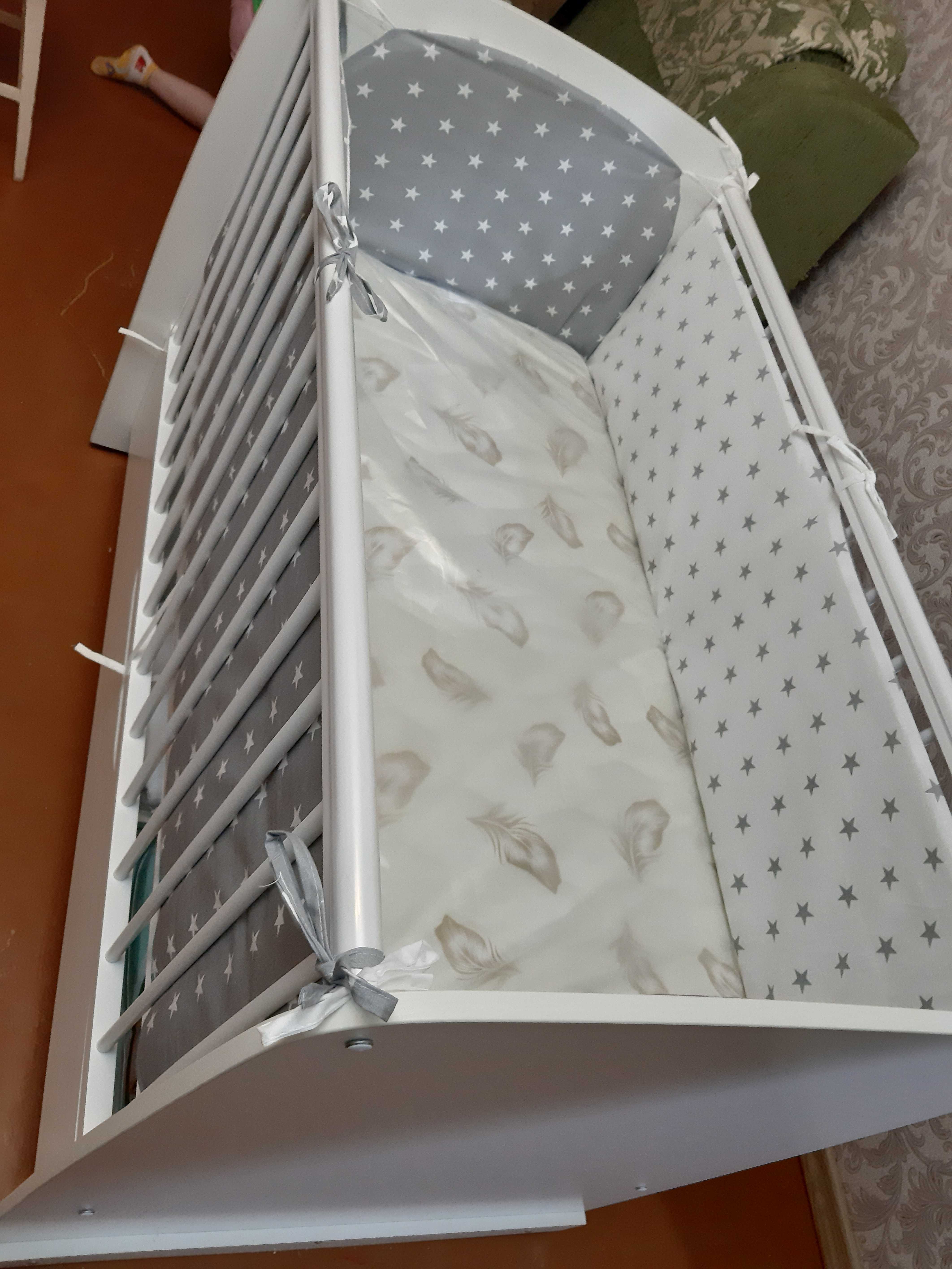 Фотография покупателя товара Борт в кроватку "Мечта", из 4-х частей, чехлы съемные, цвет серый, бязь хл100% - Фото 1