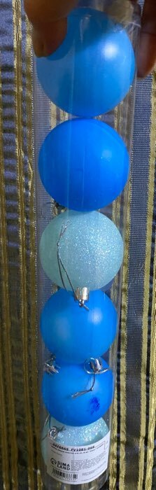 Фотография покупателя товара Набор шаров пластик d-6 см, 6 шт "Неон" голубой зелёный - Фото 3