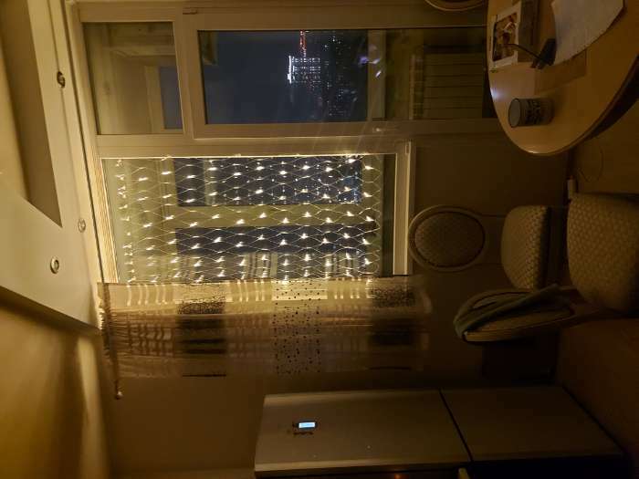 Фотография покупателя товара Гирлянда «Сеть» 1.6 × 1.6 м, IP20, прозрачная нить, 144 LED, свечение тёплое белое, 8 режимов, 220 В