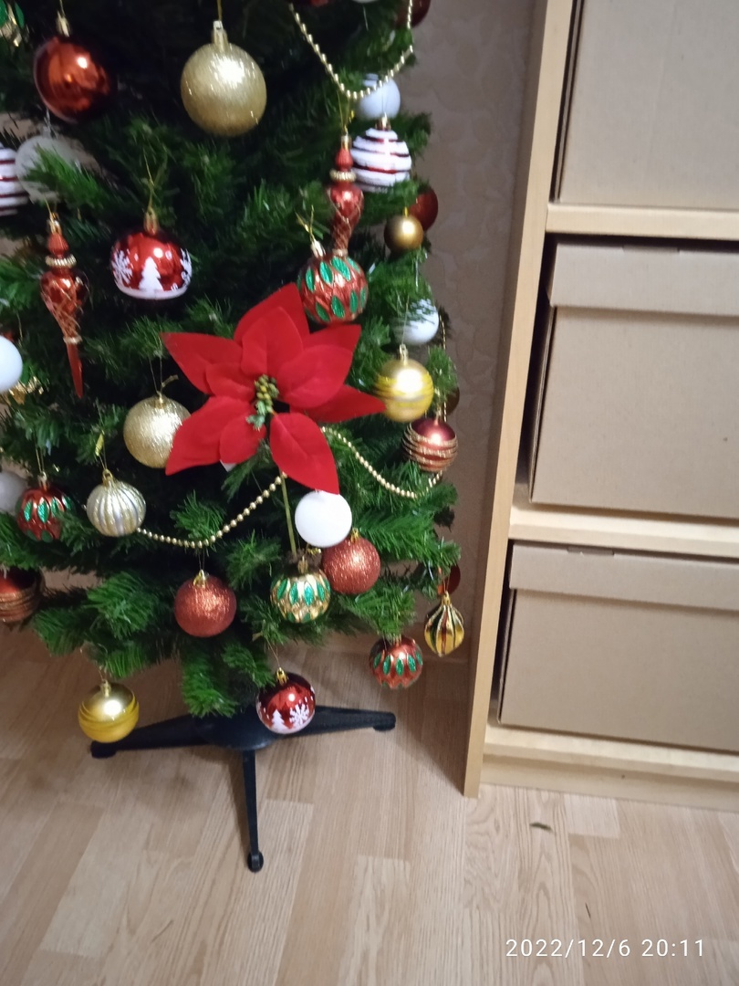 Фотография покупателя товара Новогодний декор «Пуансеттия», цвет красный - Фото 8