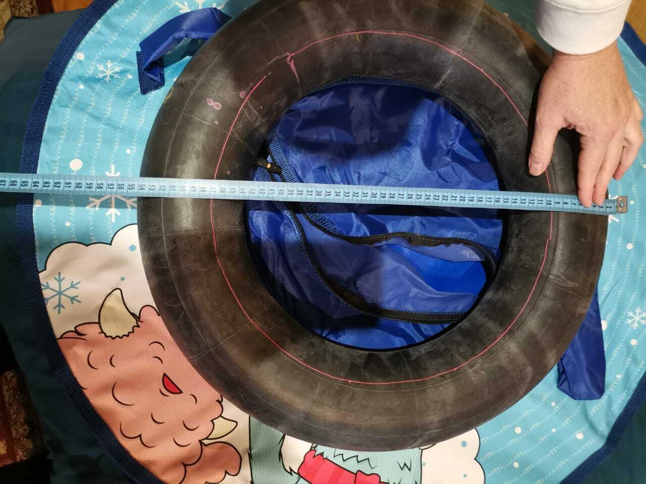 Фотография покупателя товара Тюбинг-ватрушка ONLYTOP, диаметр чехла 90 см - Фото 2