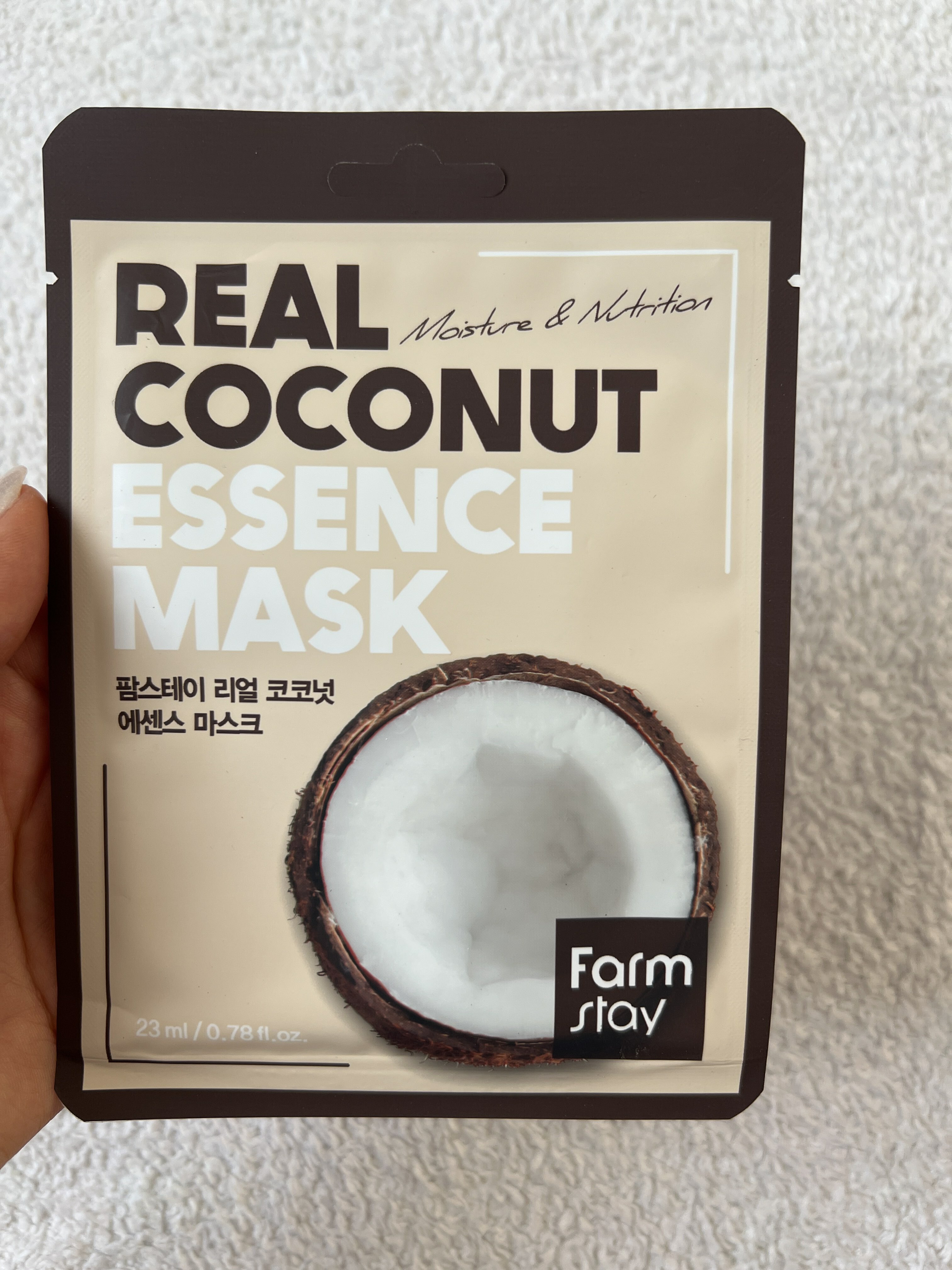 Фотография покупателя товара Тканевая маска для лица FarmStay, с экстрактом кокоса, 23 мл - Фото 1