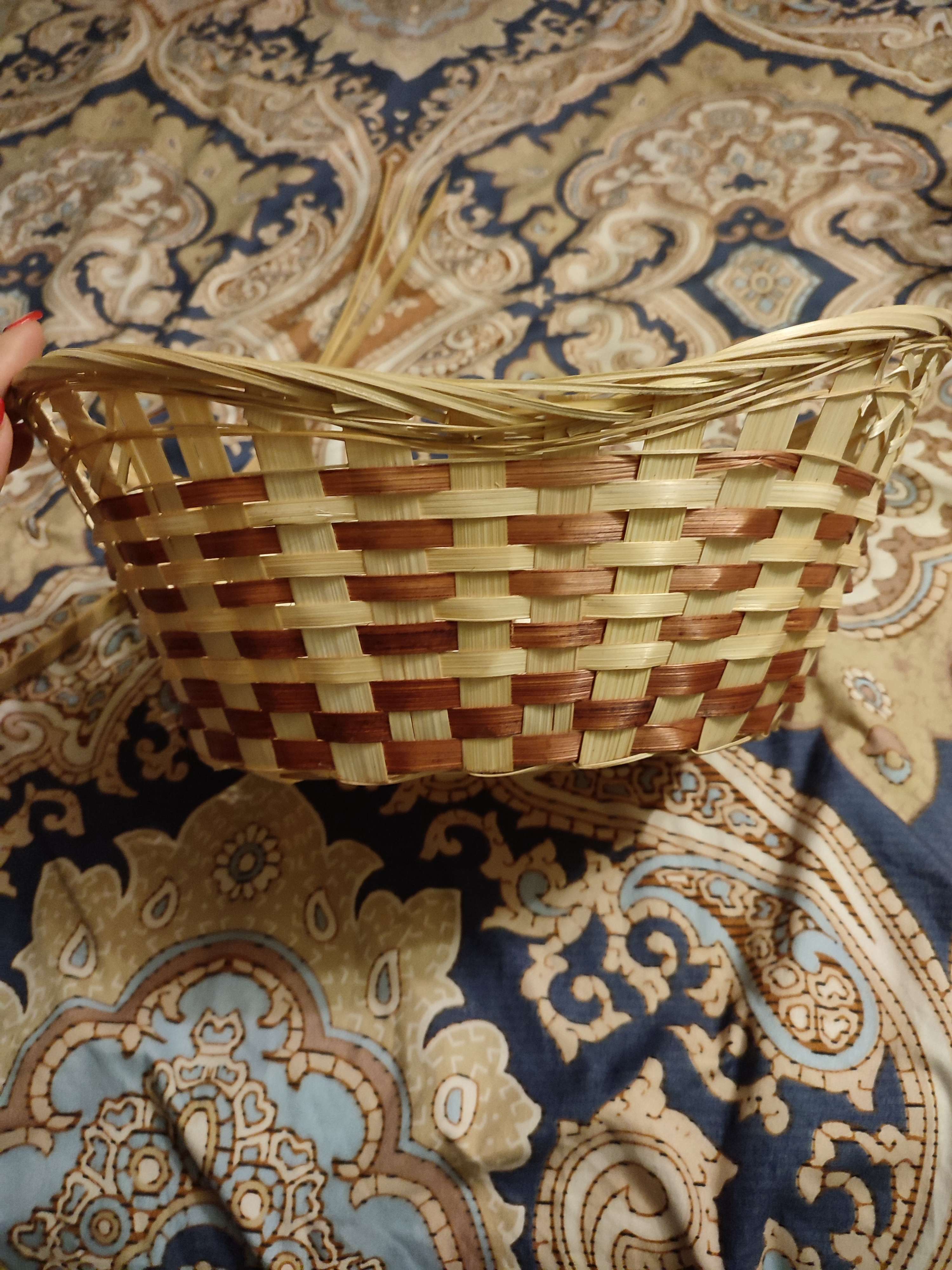 Фотография покупателя товара Корзина плетеная «Ладья», 36×27×13 см, бамбук