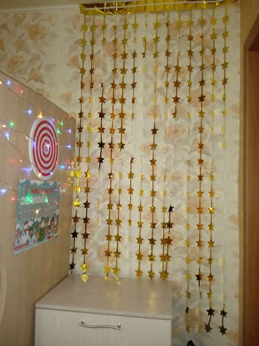 Фотография покупателя товара Дождик "Праздник" звёздочки, 100х200 см, микс