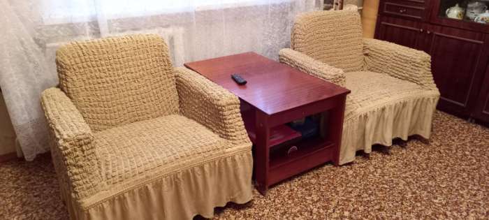 Фотография покупателя товара Чехол для кресла BULSAN, цвет коричневый - Фото 2