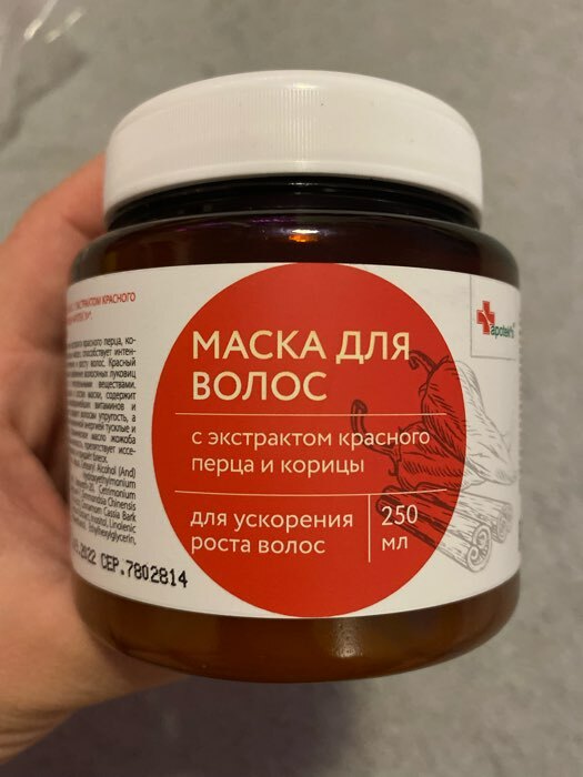 Фотография покупателя товара Маска для волос Apotek`s репейная, с экстрактом красного перца и корицы, 250 мл 2875396 - Фото 3